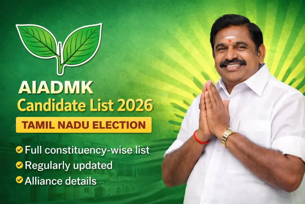 AIADMK Candidate List 2026 Tamil Nadu